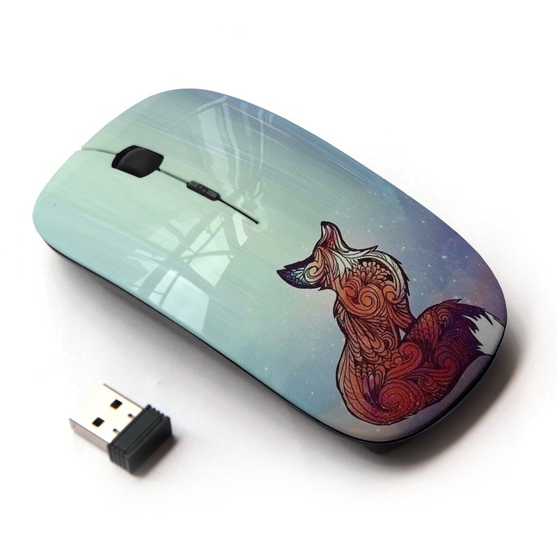KOOLmouse [ Optical 2.4G Wireless Mouse [ Fox Red Cute Animal Bright Art Beautiful ] - Image 1